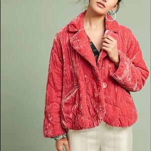 Anthropologie women’s Small Velvet Jacket